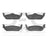 Dynamite Friction 1214-1012-00 Disc Brake Pad Set - Rear