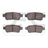 Dynamite Friction 1310-1088-00 Disc Brake Pad Set - Rear