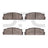 Dynamite Friction 1551-0054-00 Disc Brake Pad Set - Front