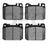Dynamite Friction 1551-0145-10 Disc Brake Pad Set - Front