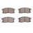 Dynamite Friction 1551-0176-00 Disc Brake Pad Set - Front