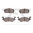 Dynamite Friction 1551-0180-00 Disc Brake Pad Set - Front