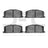 Dynamite Friction 1551-0242-00 Disc Brake Pad Set - Front