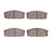 Dynamite Friction 1551-0274-00 Disc Brake Pad Set - Front