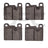 Dynamite Friction 1551-0288-00 Disc Brake Pad Set - Rear