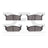 Dynamite Friction 1551-0296-00 Disc Brake Pad Set - Front