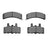 Dynamite Friction 1551-0369-00 Disc Brake Pad Set - Front