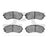 Dynamite Friction 1551-0422-00 Disc Brake Pad Set - Front