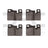 Dynamite Friction 1551-0445-00 Disc Brake Pad Set - Rear