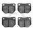 Dynamite Friction 1551-0461-10 Disc Brake Pad Set - Rear