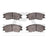 Dynamite Friction 1551-0498-00 Disc Brake Pad Set - Front