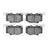 Dynamite Friction 1551-0502-00 Disc Brake Pad Set - Front