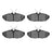 Dynamite Friction 1551-0599-00 Disc Brake Pad Set - Rear
