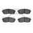 Dynamite Friction 1551-0653-00 Disc Brake Pad Set - Front