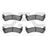 Dynamite Friction 1551-0667-00 Disc Brake Pad Set - Rear