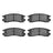 Dynamite Friction 1551-0698-00 Disc Brake Pad Set - Front or Rear