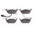 Dynamite Friction 1551-0768-10 Disc Brake Pad Set - Front