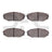 Dynamite Friction 1551-0793-00 Disc Brake Pad Set - Front