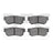 Dynamite Friction 1551-0813-00 Disc Brake Pad Set - Rear