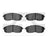 Dynamite Friction 1551-0815-00 Disc Brake Pad Set - Front