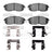 Dynamite Friction 1551-0815-02 Disc Brake Pad Set - Front