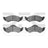 Dynamite Friction 1551-0820-00 Disc Brake Pad Set - Front