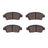 Dynamite Friction 1551-0831-00 Disc Brake Pad Set - Front