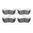 Dynamite Friction 1551-0881-00 Disc Brake Pad Set - Rear