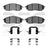 Dynamite Friction 1551-0888-01 Disc Brake Pad Set - Front