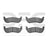 Dynamite Friction 1551-0932-00 Disc Brake Pad Set - Rear