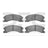 Dynamite Friction 1551-0945-00 Disc Brake Pad Set - Front