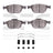 Dynamite Friction 1551-0970-01 Disc Brake Pad Set - Front