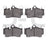 Dynamite Friction 1551-0978-00 Disc Brake Pad Set - Rear