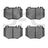 Dynamite Friction 1551-0985-00 Disc Brake Pad Set - Front