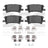 Dynamite Friction 1551-0996-01 Disc Brake Pad Set - Rear