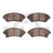 Dynamite Friction 1551-1076-00 Disc Brake Pad Set - Front