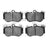 Dynamite Friction 1551-1130-00 Disc Brake Pad Set - Front