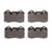 Dynamite Friction 1551-1166-00 Disc Brake Pad Set - Front or Rear