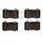 Dynamite Friction 1551-1166-10 Disc Brake Pad Set - Rear