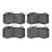 Dynamite Friction 1551-1420-00 Disc Brake Pad Set - Front