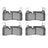 Dynamite Friction 1551-1607-00 Disc Brake Pad Set - Rear