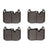 Dynamite Friction 1551-1609-20 Disc Brake Pad Set - Front