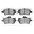 Dynamite Friction 1551-1630-20 Disc Brake Pad Set - Rear