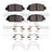 Dynamite Friction 1551-1654-01 Disc Brake Pad Set - Front