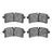Dynamite Friction 1551-1780-00 Disc Brake Pad Set - Rear