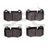 Dynamite Friction 1551-1807-00 Disc Brake Pad Set - Rear