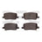 Dynamite Friction 1551-2164-00 Disc Brake Pad Set - Rear