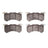 Dynamite Friction 1551-2253-00 Disc Brake Pad Set - Front