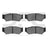 Dynamite Friction 1552-0556-00 Disc Brake Pad Set - Front