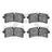 Dynamite Friction 1552-1780-00 Disc Brake Pad Set - Rear